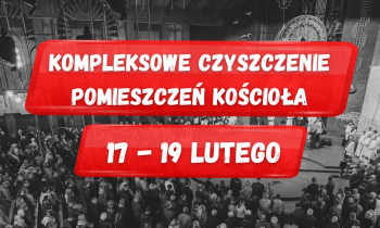 Sprzątanie kościoła. Msze Święte w kaplicy.